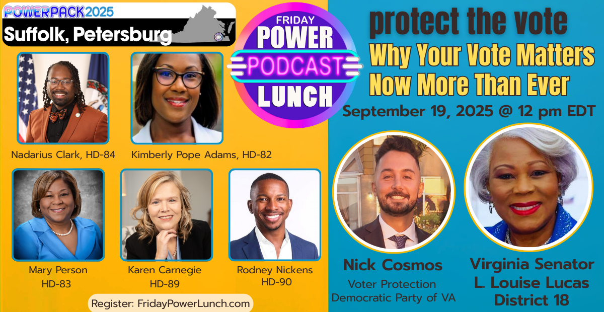 This week's Friday Power Lunch at noon