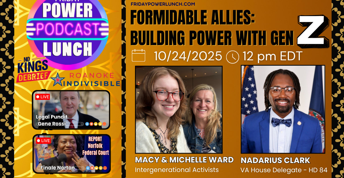 This week's Friday Power Lunch at noon