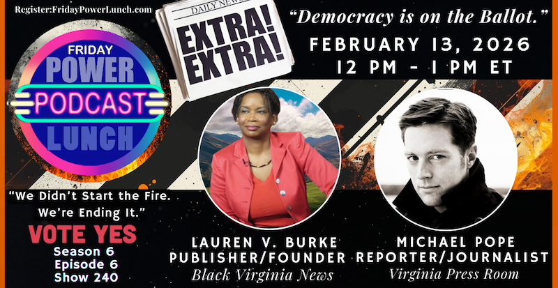 This week's Friday Power Lunch at noon