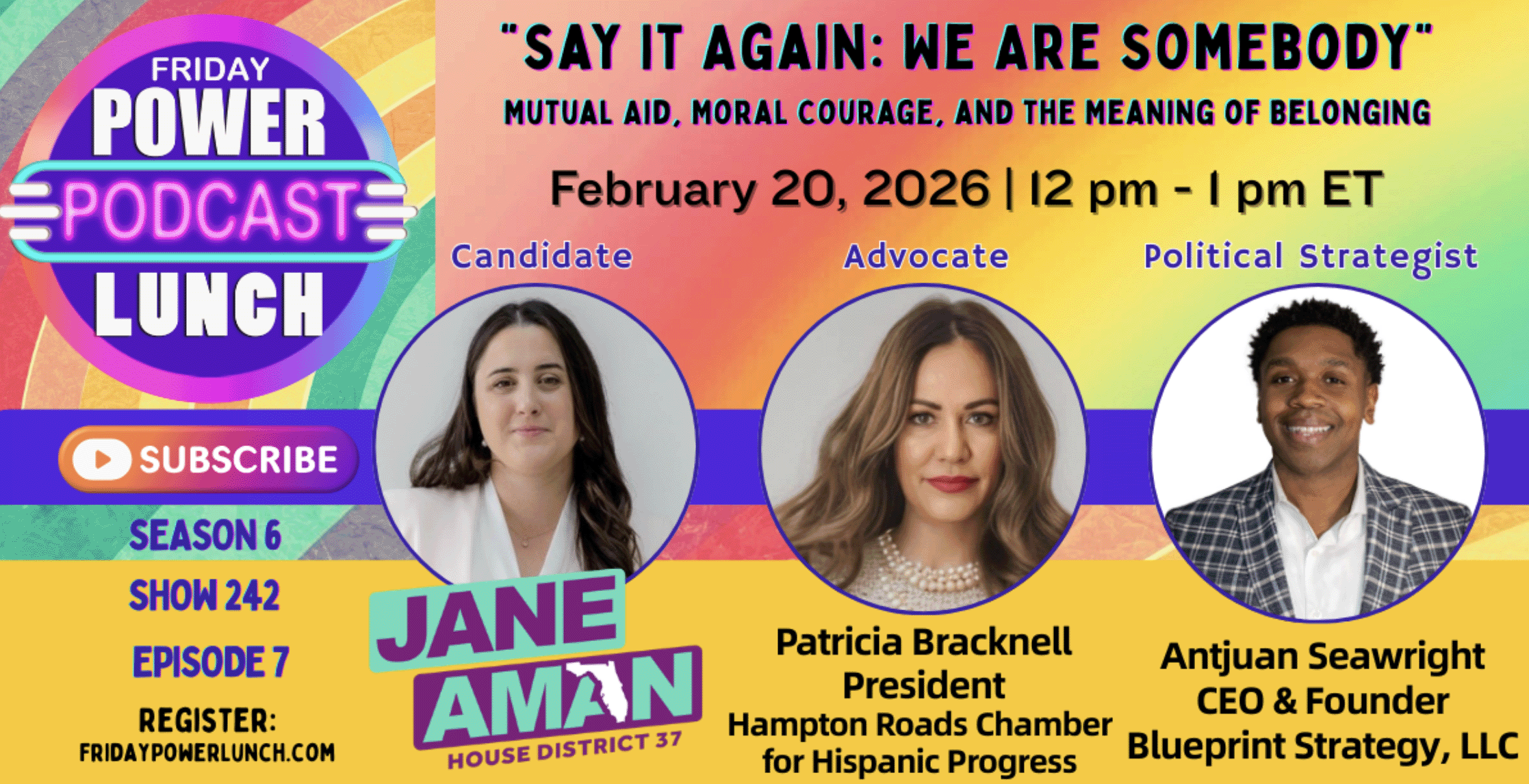 This week's Friday Power Lunch at noon