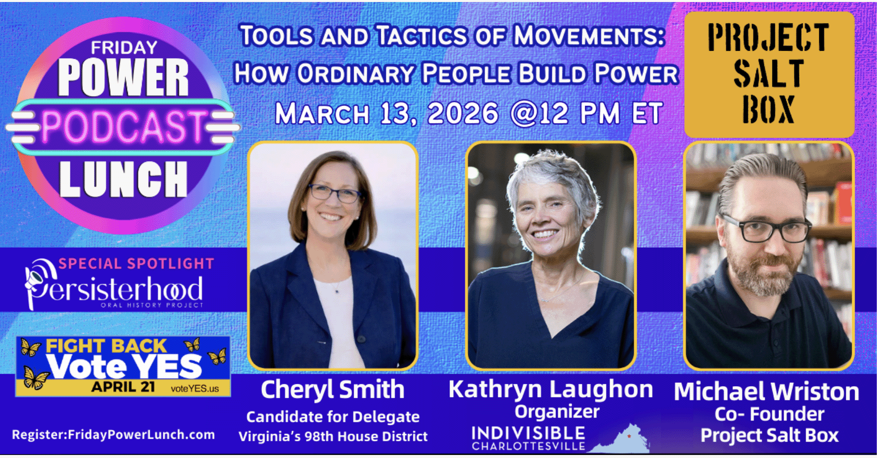 This week's Friday Power Lunch at noon