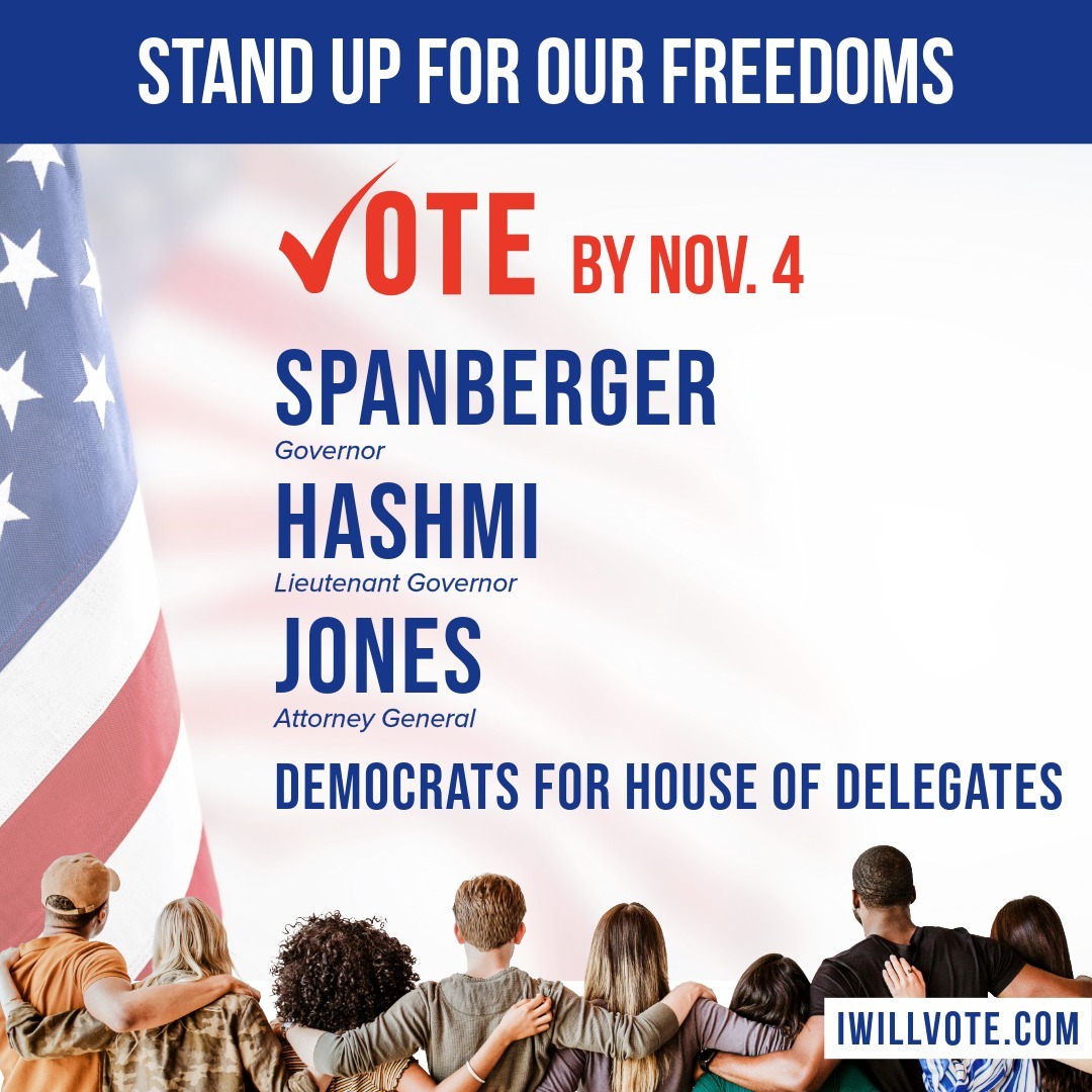 Vote Spanberger, Hasmi, Jones